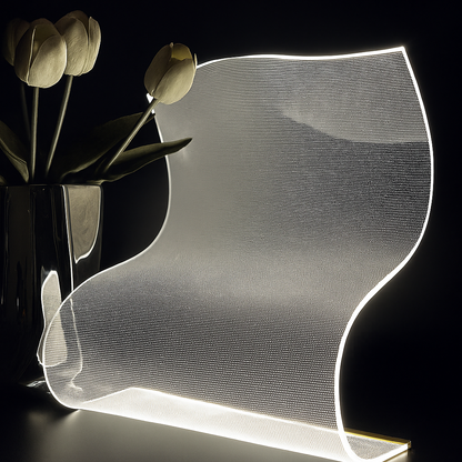 NovaFold | Abstracte Tafellamp van Acryl – Artistiek Design – LED – Uniek Lichtobject