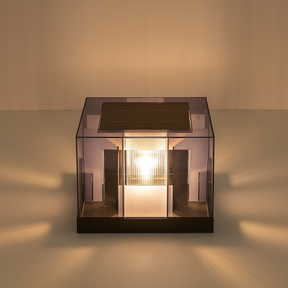 LumaBloc | Solar Buitenlamp op Sokkel – IP65 – Stijlvol & Weerbestendig – E27 LED