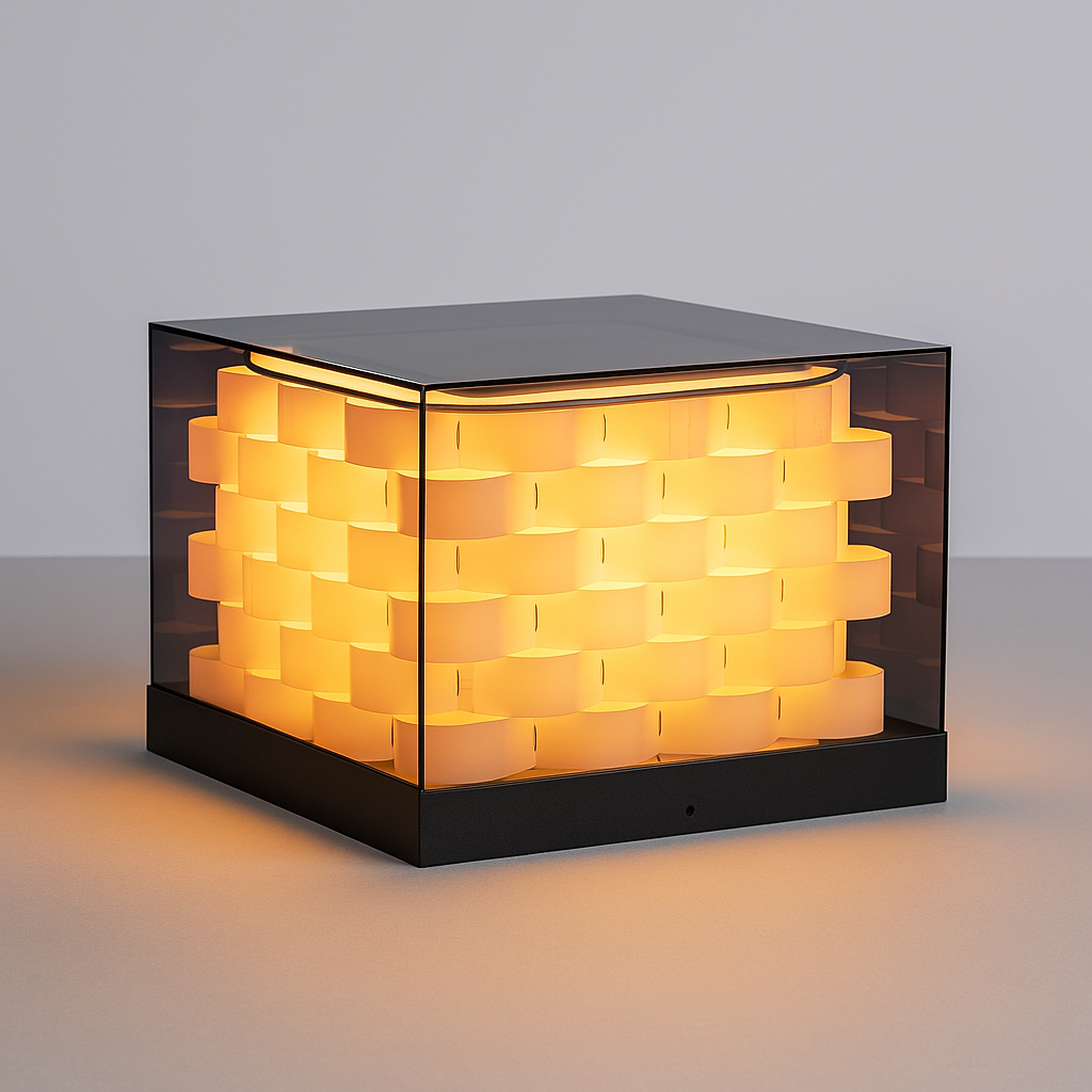 SolarWeave | Lampa zewnętrzna na energię słoneczną – Pleciony design – IP65 – E27 LED