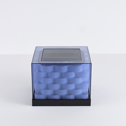 SolarWeave | Lampa zewnętrzna na energię słoneczną – Pleciony design – IP65 – E27 LED