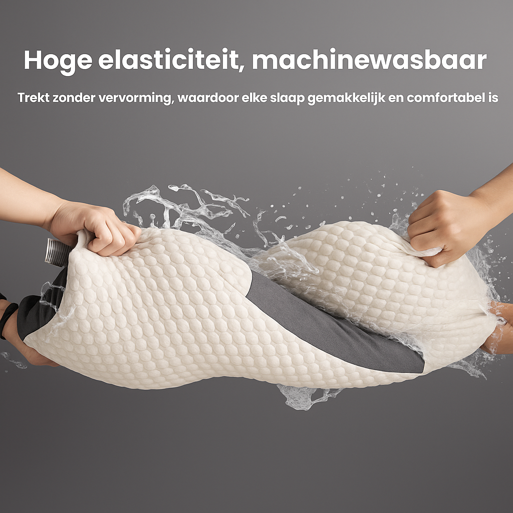NeckAlign Pro | Orthopedisch & Ergonomisch Hoofdkussen – Met Massagewerking – Soja Vezel – Ademend & Drukverlagend