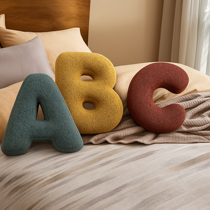 LettraLuxe | Fluwelen Letterkussen – A t/m Z