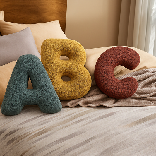 LettraLuxe | Fluwelen Letterkussen – A t/m Z