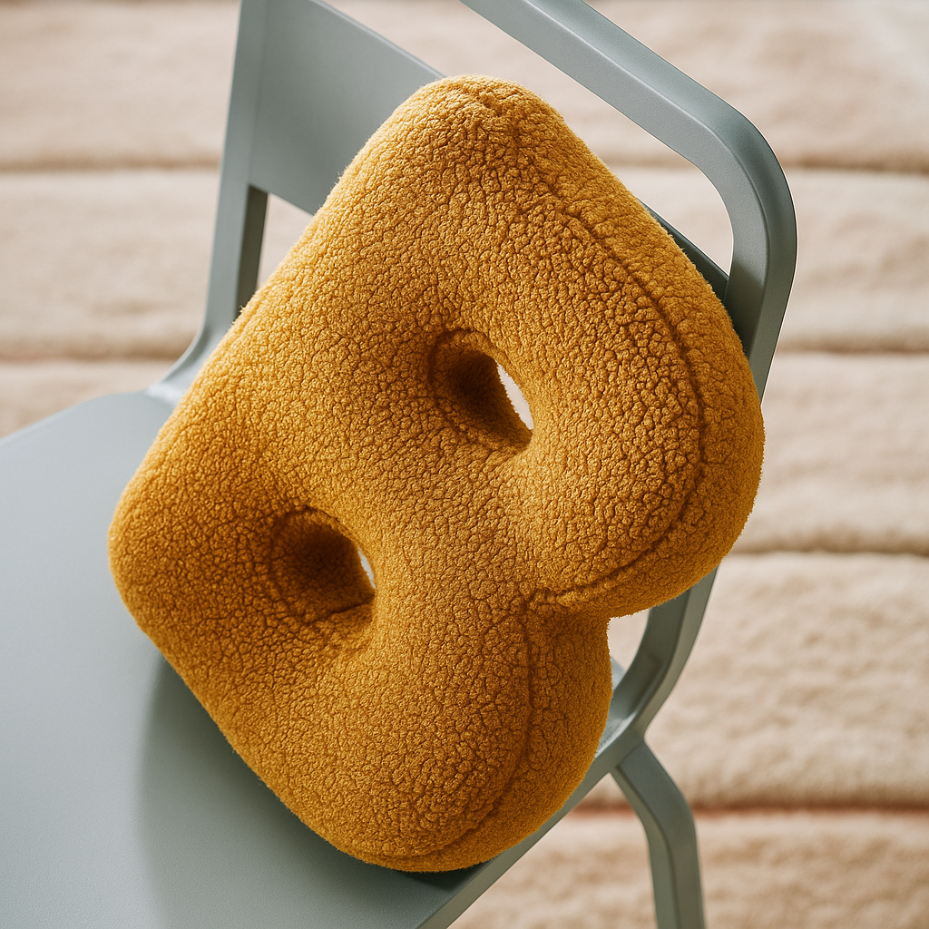 LettraLuxe | Fluwelen Letterkussen – A t/m Z