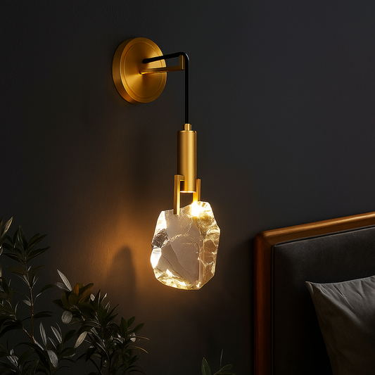 Auréla – Kristallen Wandlamp met Gouden Accent | Luxe LED Verlichting