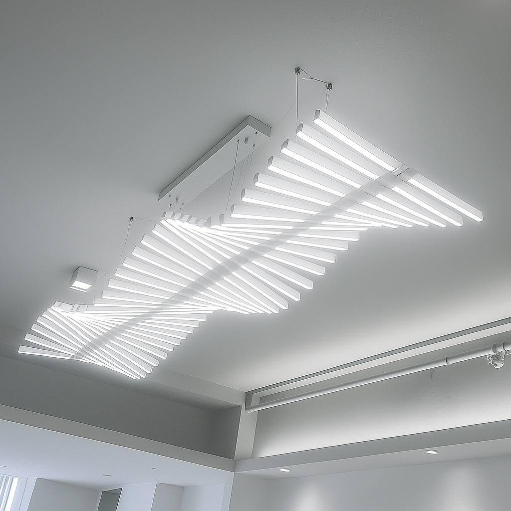 Waves Chandelier | Draaibare Design Hanglamp – 2700K-6500K – Verstelbaar & Stijlvol