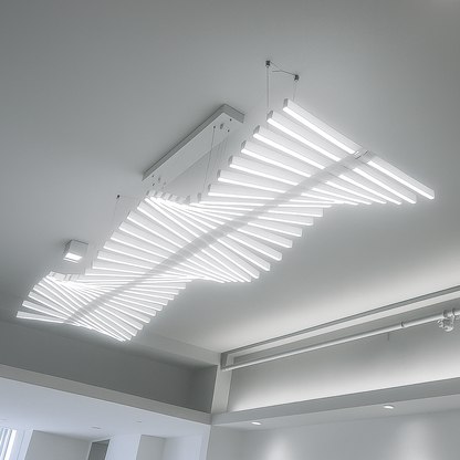 Waves Chandelier | Draaibare Design Hanglamp – 2700K-6500K – Verstelbaar & Stijlvol