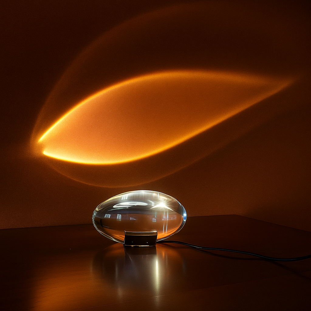 Crystal Eye – Lampada da tavolo con effetto cristallo | 3 livelli di luce | LED