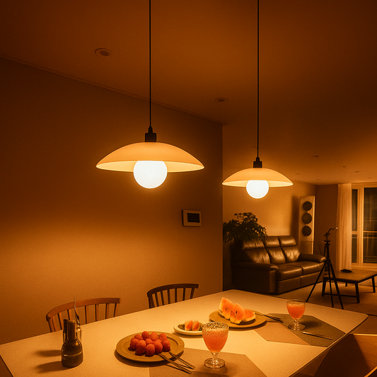 VELLUNO Hanglamp – Minimalistische Witte Glazen Schijf – E27 Fitting in 3 Formaten