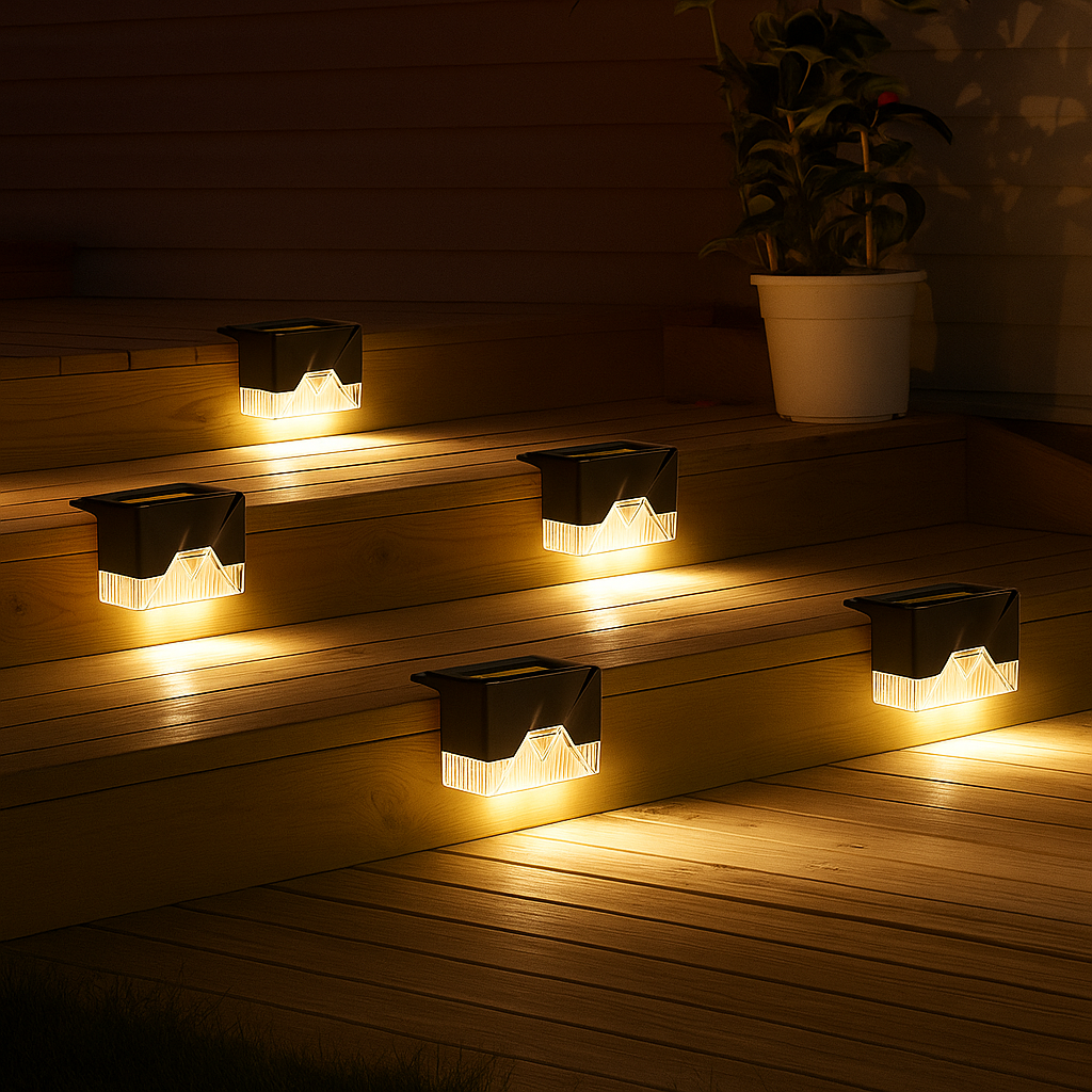 Solar-Glow | Zelfklevende Buitenlampen op Zonne-energie 5+5 GRATIS