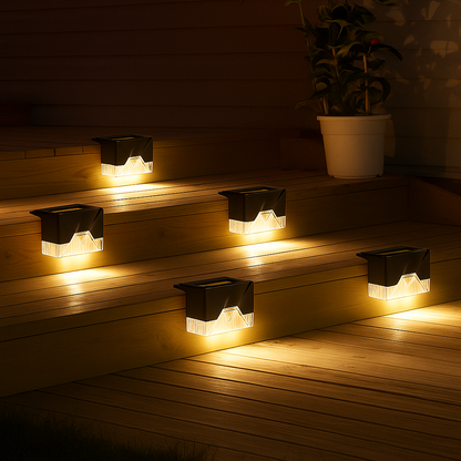 Solar-Glow | Zelfklevende Buitenlampen op Zonne-energie 5+5 GRATIS