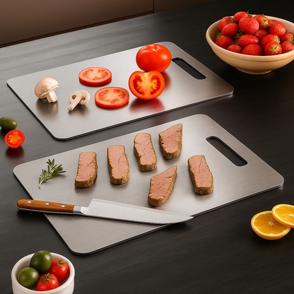 TitanPure | Hygiënisch Snijplank van 100% Zuiver Titanium