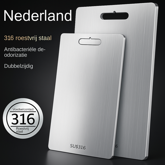 TitanPure | Hygiënisch Snijplank van 100% Zuiver Titanium