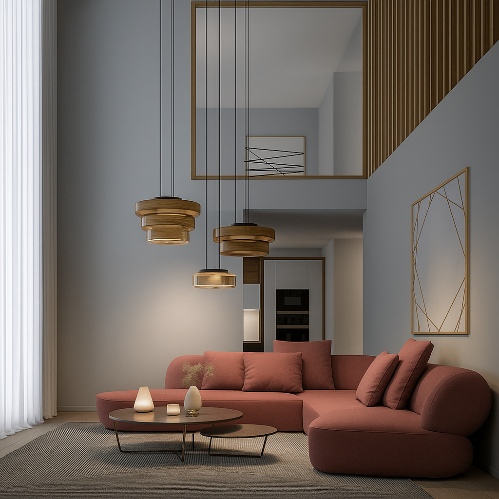 CraftNova - Lampa wisząca szklana w stylu Bauhaus