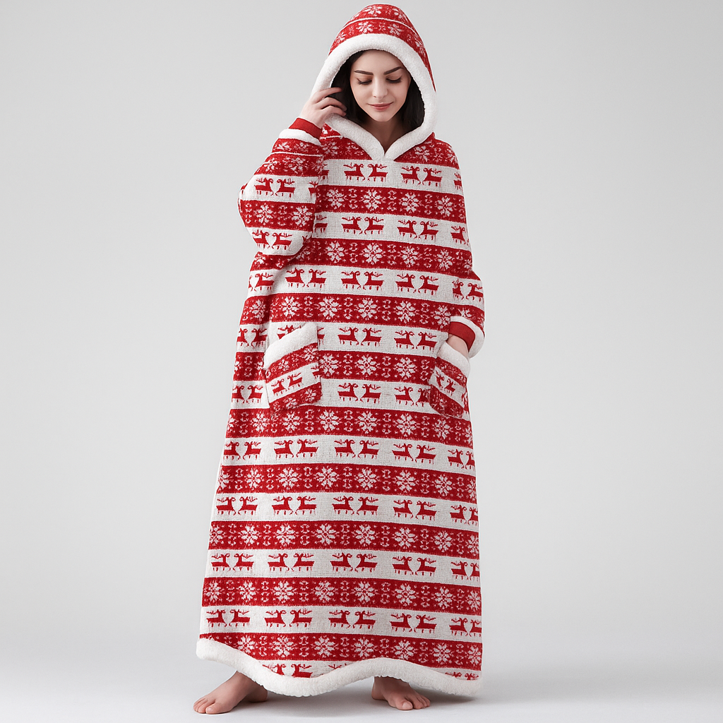 SleeveSnug | Oversized Deken Hoodie – Jouw Winterfavoriet voor Warme Dagen Thuis