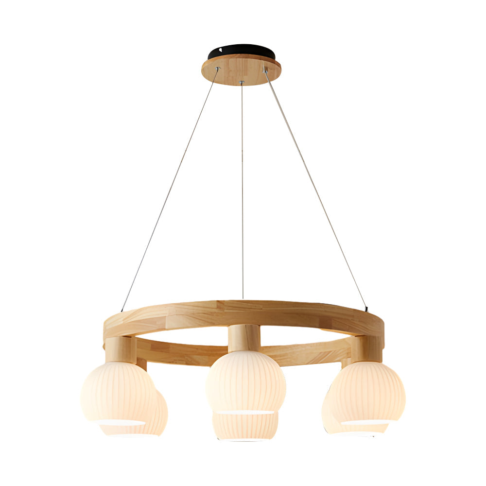 Glisaro | Lampadario in Legno Scandinavo con Funzione Dimmer a 3 Livelli