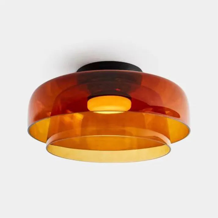 GlassLuxe Moderne Plafondlamp | Glazen Plafondlamp met Warme LED voor Woonkamer of Slaapkamer