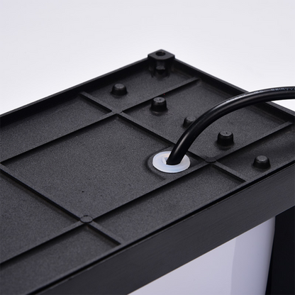 NOXORA Lampa zewnętrzna ścienna – czarno-biały design – aluminium i akryl – LED – wysokość 26 cm