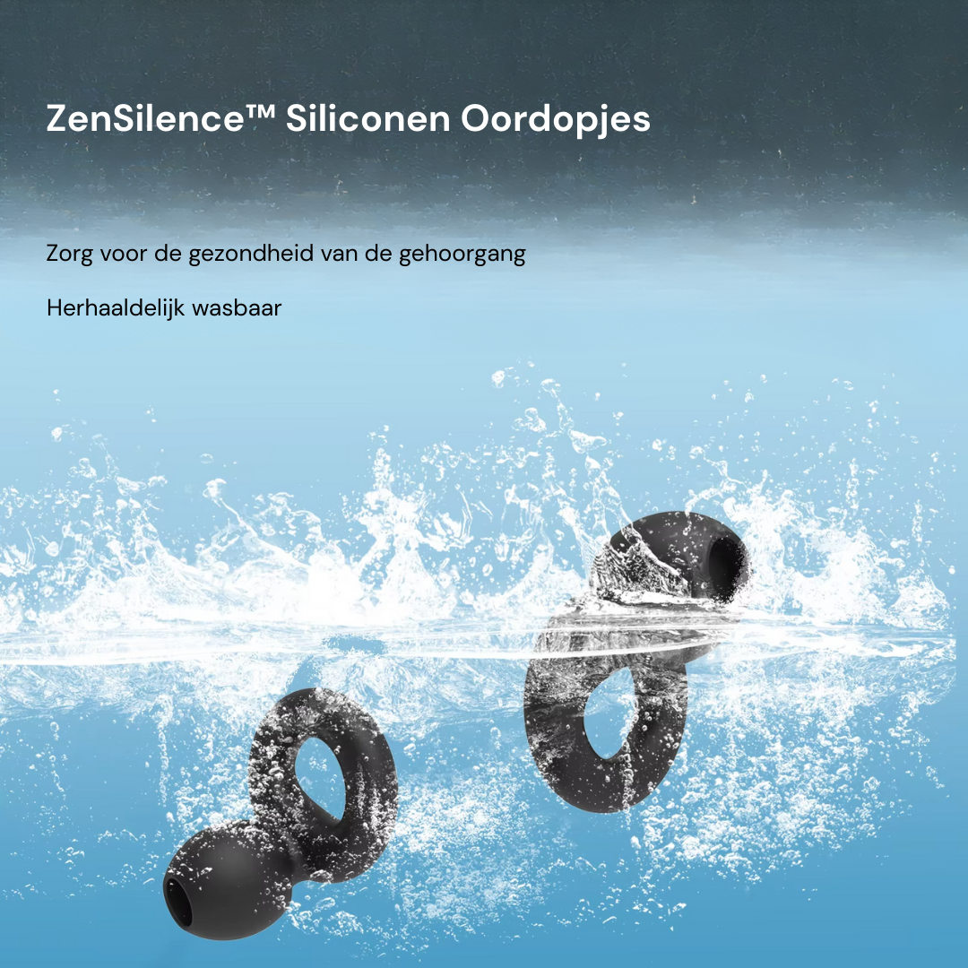 ZenSilence™ | Silikonowe zatyczki do uszu do snu, pracy i pływania (4 rozmiary)