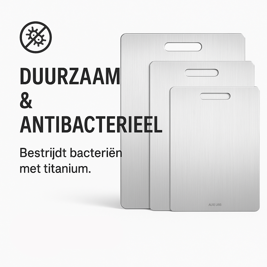TitanPure | Hygiënisch Snijplank van 100% Zuiver Titanium