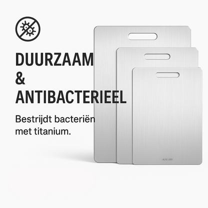 TitanPure | Hygiënisch Snijplank van 100% Zuiver Titanium