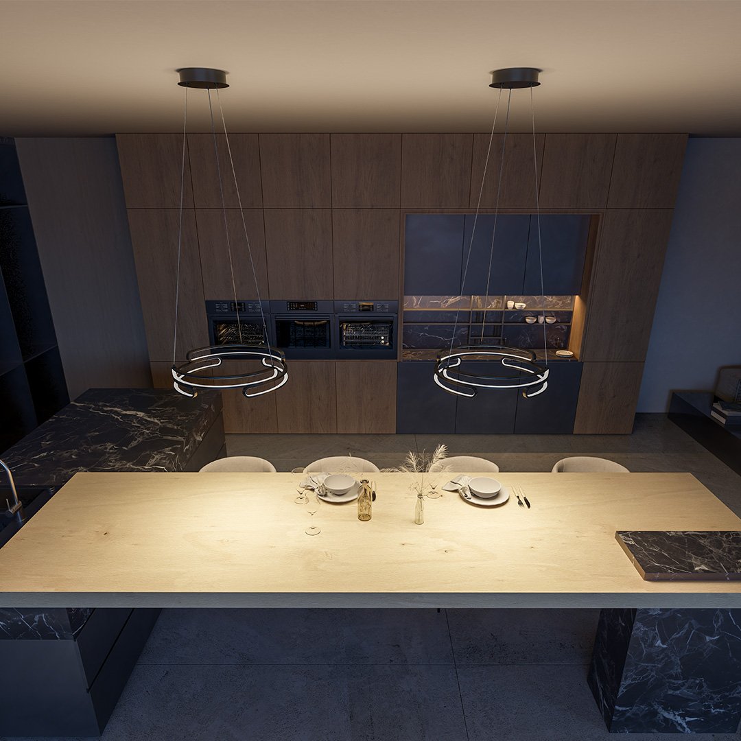 Metalis - Lampada a sospensione elegante in metallo