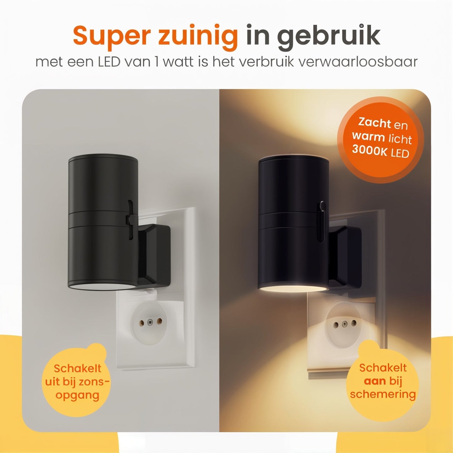 Aurora - Dimbare Nachtlamp | 1+1 Gratis