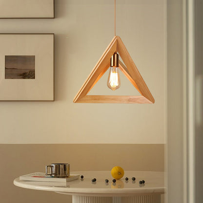 NovaFrame | Skandynawska lampa wisząca z drewnianą ramą