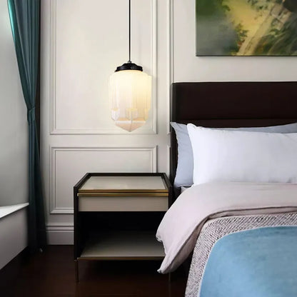 VintageGlow Hanglamp | Geometrisch Design in Mat Glas – E27 Fitting