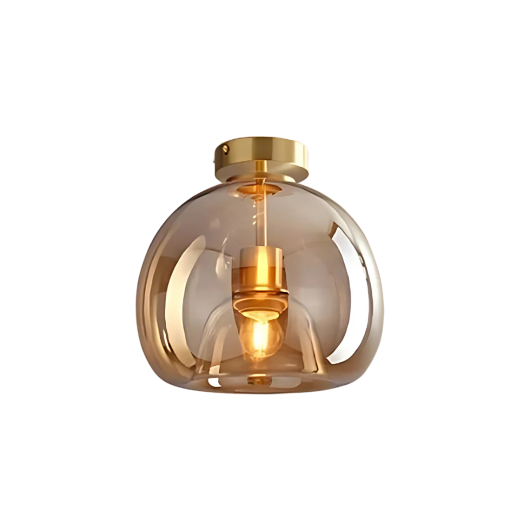Elegante Glazen Plafondlamp met Luxe Afwerking - Ø25 cm