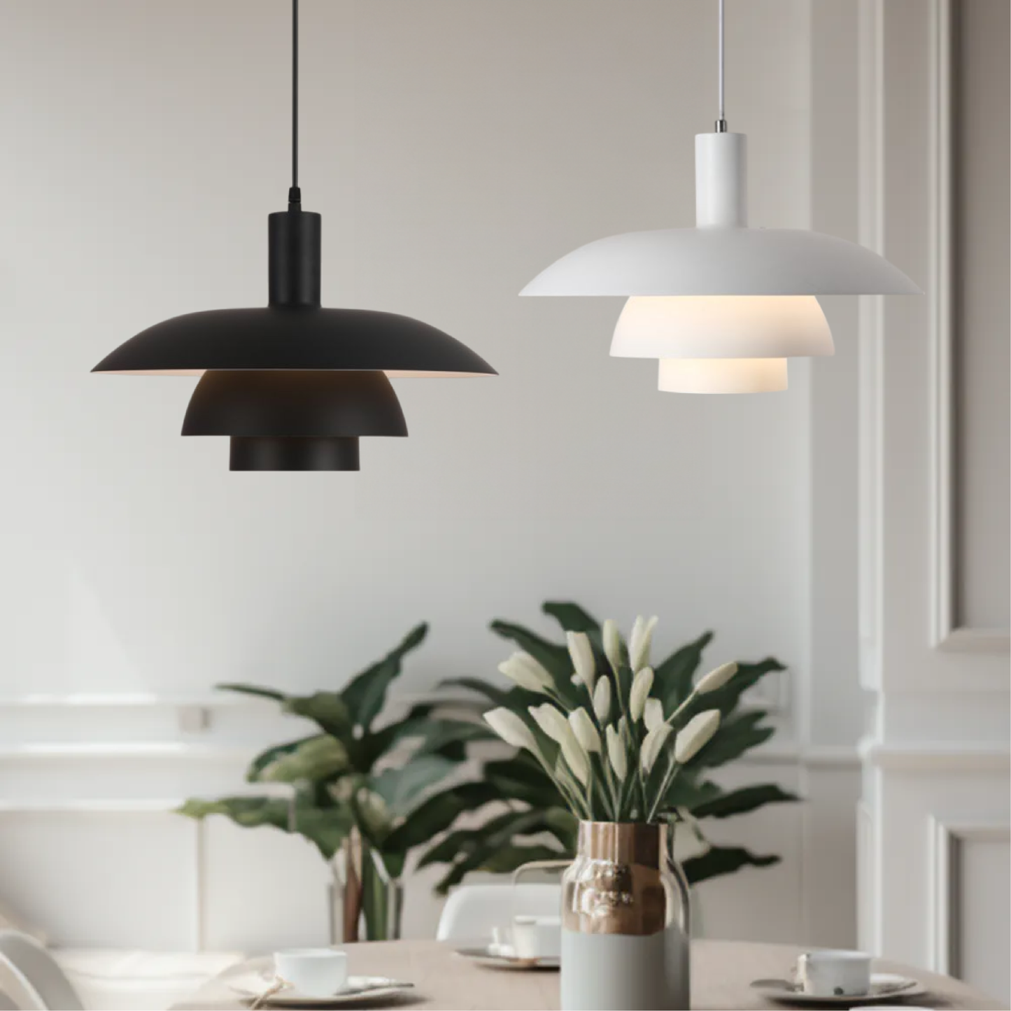 LYSKANT | Danish Design Hanglamp – Scandinavisch Minimalisme – LED – Ø29/39 cm – Mat Metaal