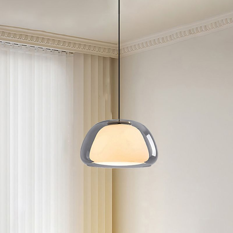 LUNARIA Hanglamp – Witte Glazen Bol met Diffuser – Elegant Design & E27 Fitting