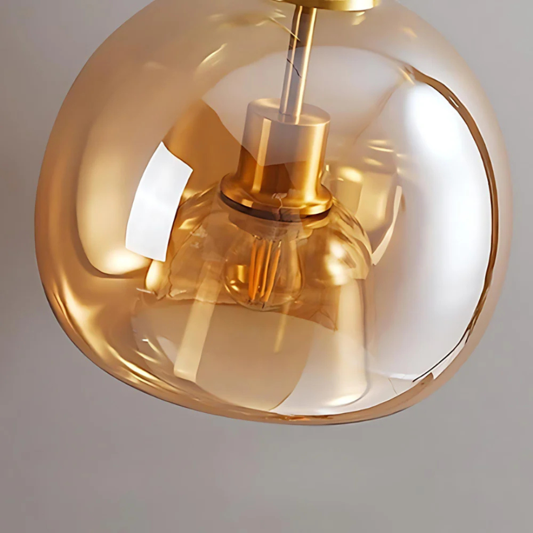 Elegante Glazen Plafondlamp met Luxe Afwerking - Ø25 cm