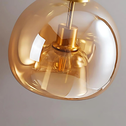 Elegante Glazen Plafondlamp met Luxe Afwerking - Ø25 cm