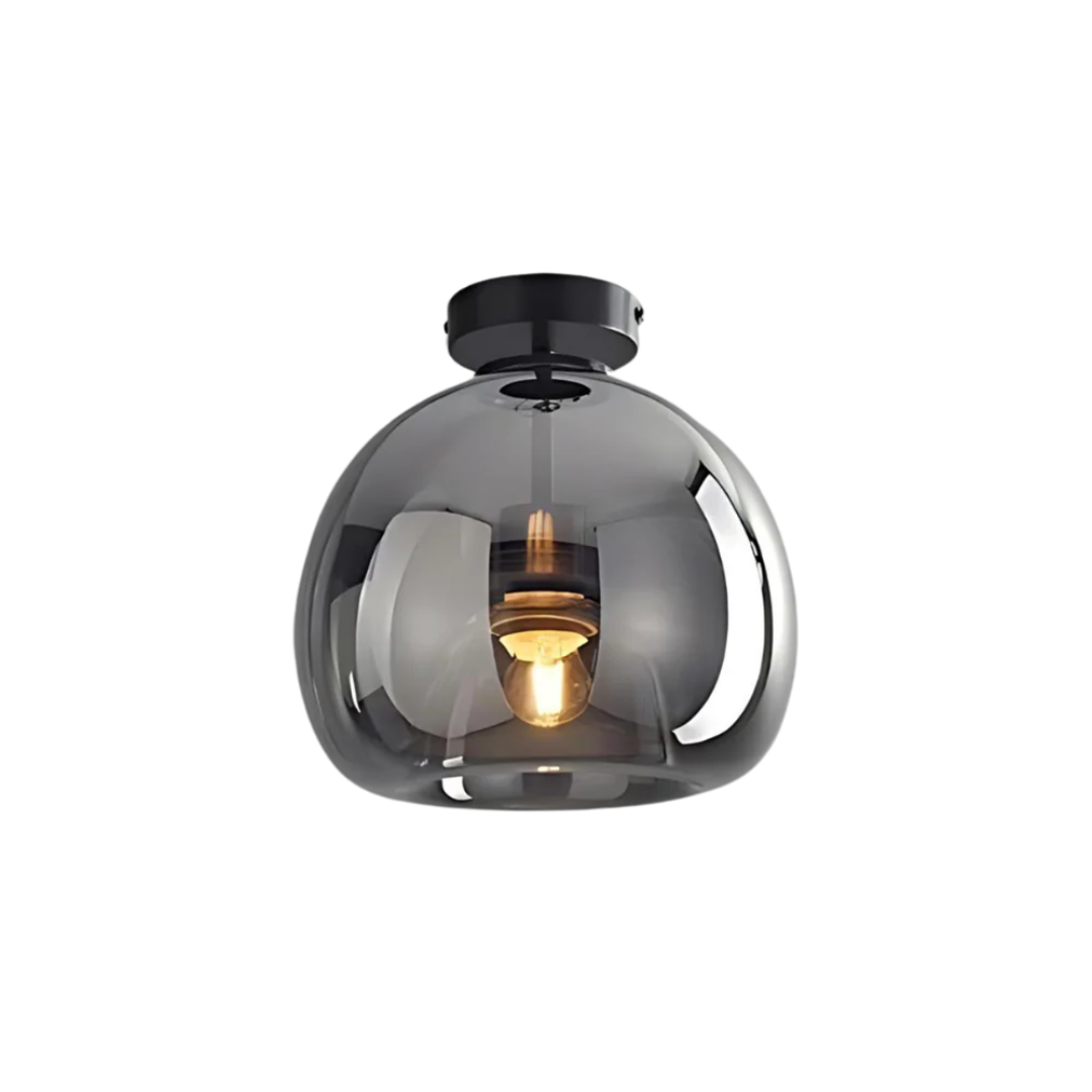 Elegante Glazen Plafondlamp met Luxe Afwerking - Ø25 cm