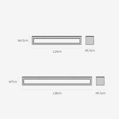 LUMINOR | Minimalistische Buiten Wandlamp – Betonlook – LED Up & Down Light – 24/38 cm