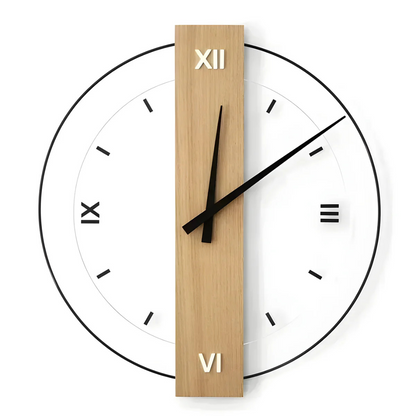 Aurra - Duży cichy zegar ścienny do salonu