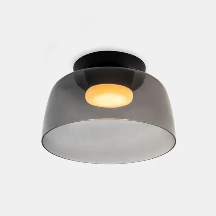 GlassLuxe Moderne Plafondlamp | Glazen Plafondlamp met Warme LED voor Woonkamer of Slaapkamer
