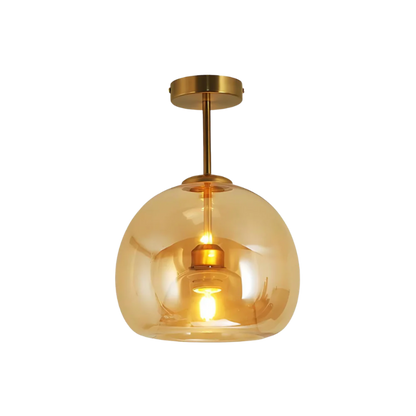 Elegante Glazen Plafondlamp met Luxe Afwerking - Ø25 cm