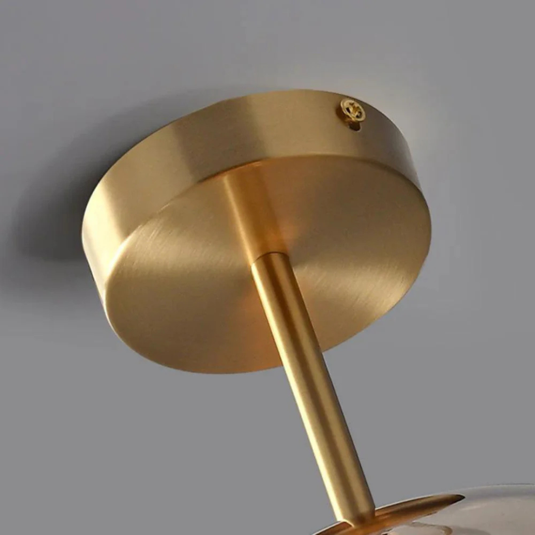 Elegante Glazen Plafondlamp met Luxe Afwerking - Ø25 cm