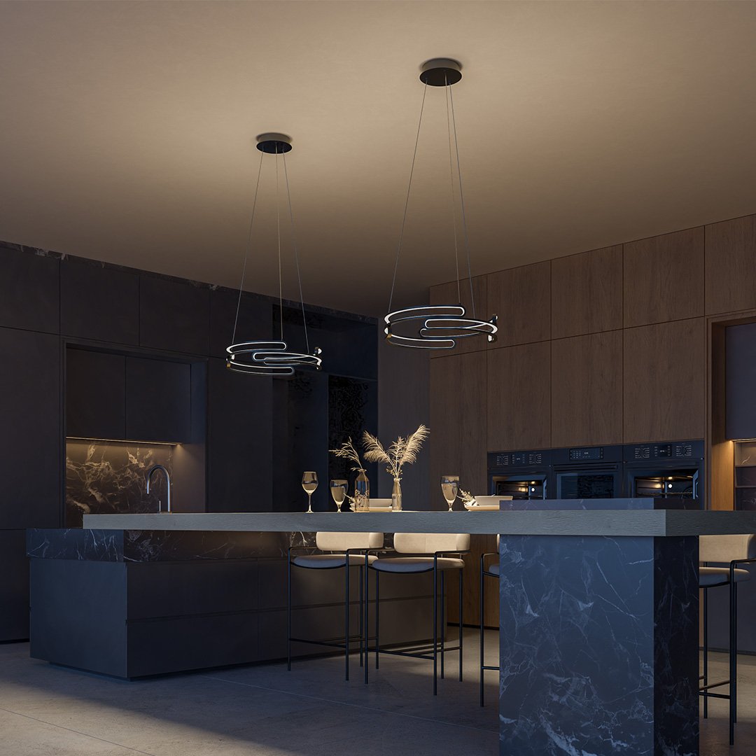 Metalis - Lampada a sospensione elegante in metallo