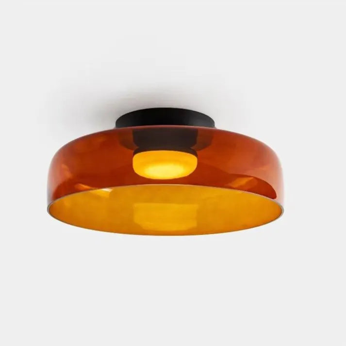 GlassLuxe Moderne Plafondlamp | Glazen Plafondlamp met Warme LED voor Woonkamer of Slaapkamer