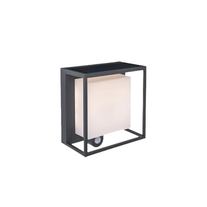 LYNORA Solar Wandlamp – Rechthoekig Acryl Design met Bewegingssensor – IP65 – LED Buitenlamp