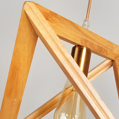 NovaFrame | Skandynawska lampa wisząca z drewnianą ramą