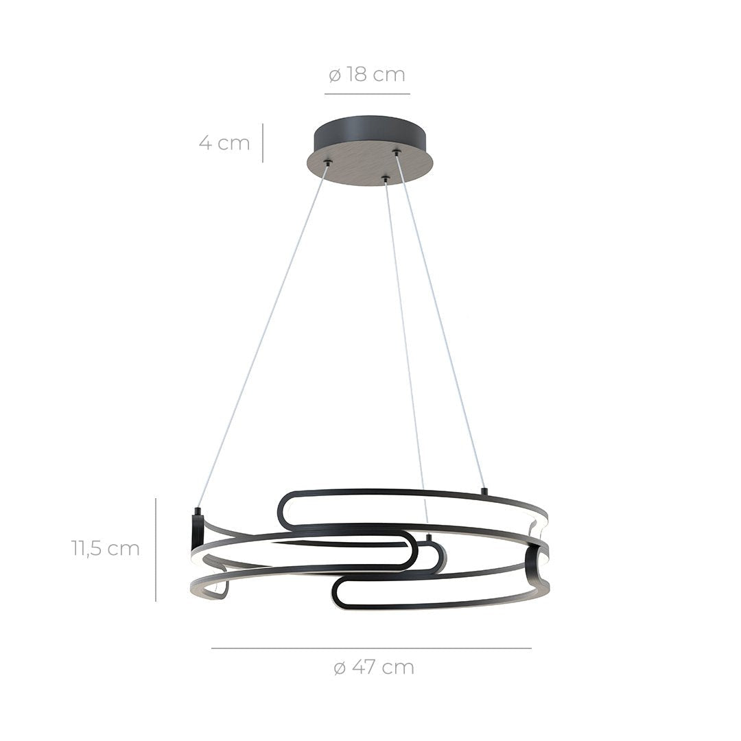 Metalis - Lampada a sospensione elegante in metallo