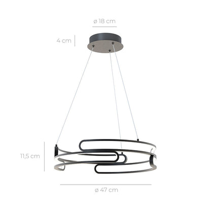 Metalis - Lampada a sospensione elegante in metallo