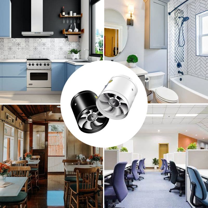 Ventilatore di Aspirazione Silenzioso e Potente - Migliora la Qualità dell'Aria a Casa e in Ufficio