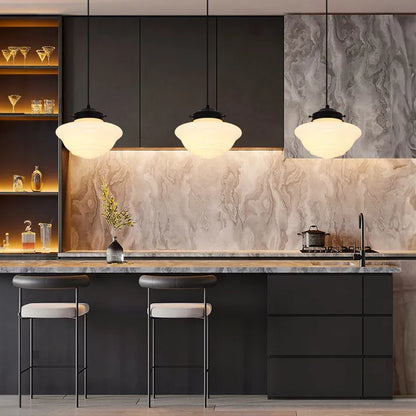 VintageGlow Hanglamp | Geometrisch Design in Mat Glas – E27 Fitting