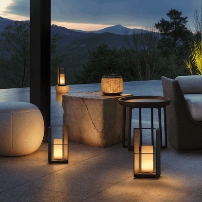 IRENA | Lampada da Giardino Solare – Alluminio Nero – Illuminazione Esterna Atmosferica in Stile Scandinavo