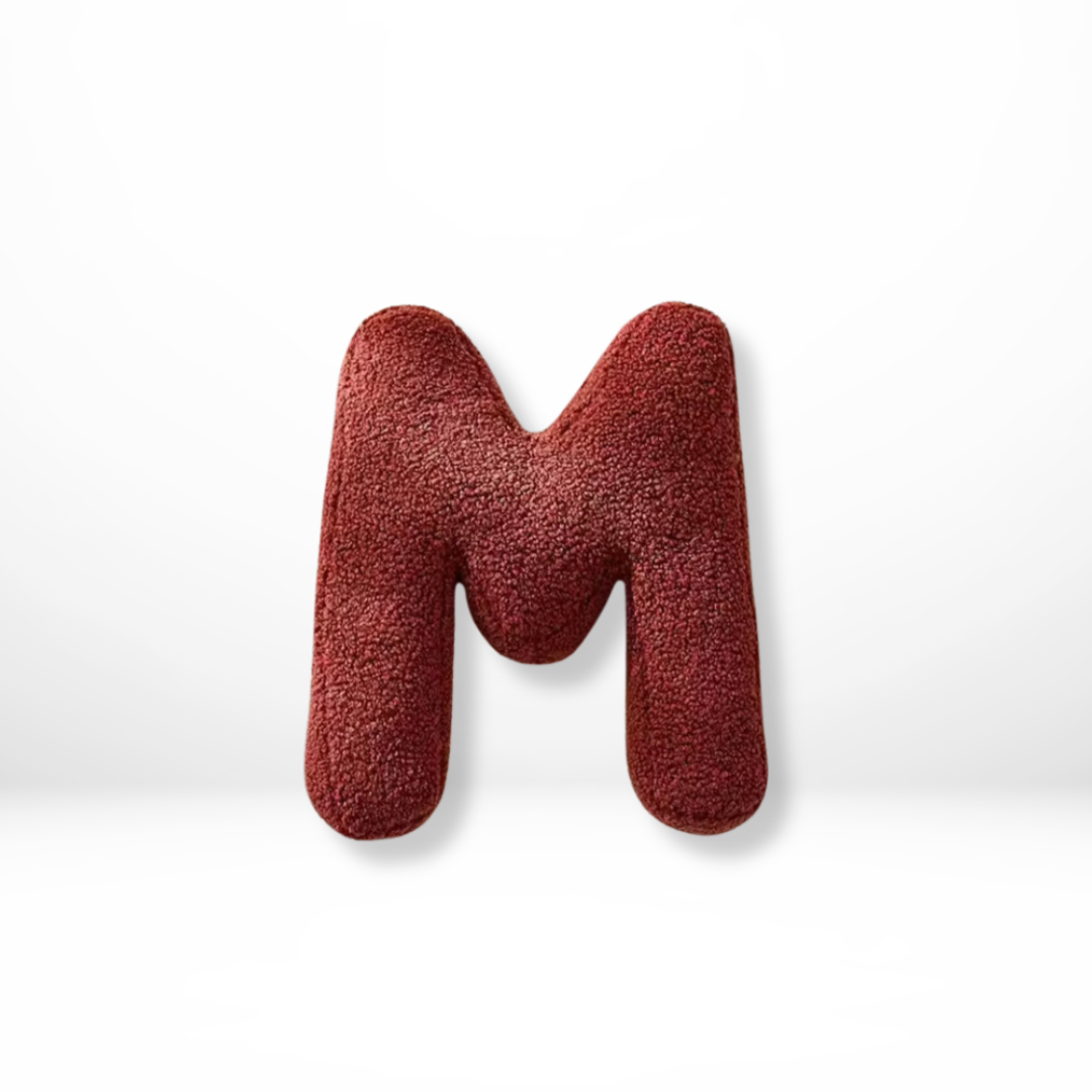 LettraLuxe | Fluwelen Letterkussen – A t/m Z